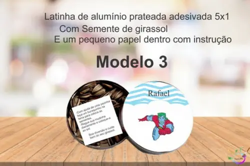 Latinha Semente Girassol-capitão Planeta