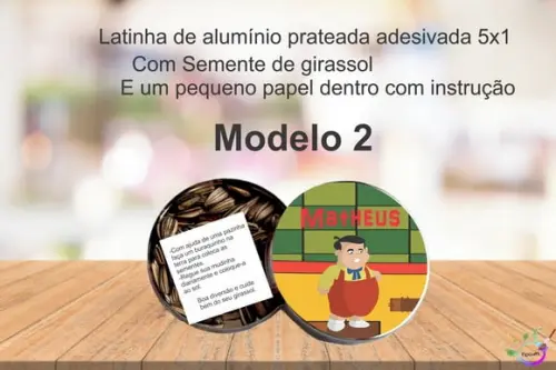Latinha Semente Girassol-chaves