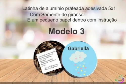 Latinha Semente Girassol-chuva de Amor