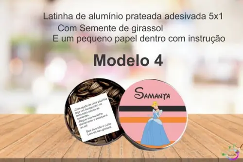 Latinha Semente Girassol-cinderela