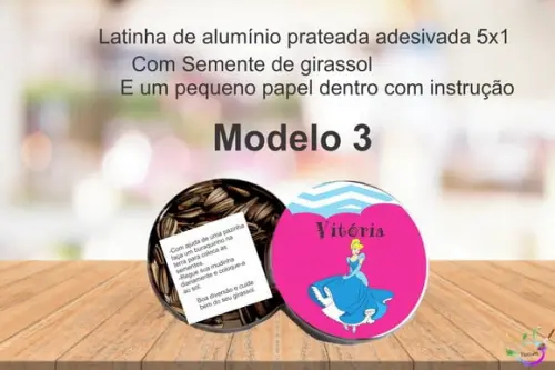 Latinha Semente Girassol-cinderela