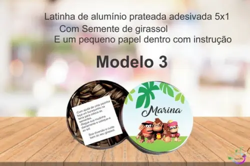 Latinha Semente Girassol-donkey Kong