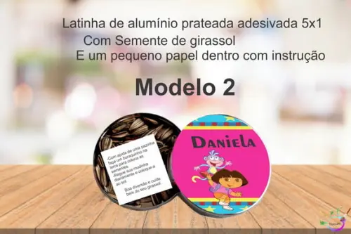 Latinha Semente Girassol-dora