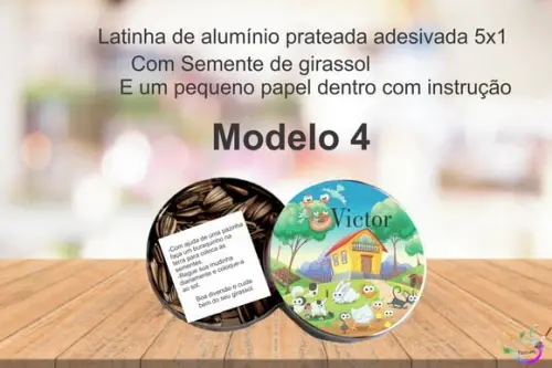 Latinha Semente Girassol-fazendinha
