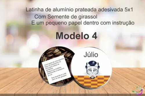 Latinha Semente Girassol-gatinho