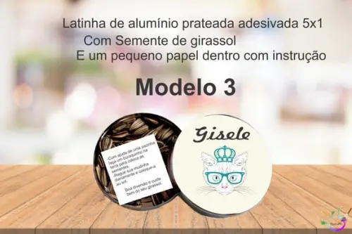 Latinha Semente Girassol-gatinho