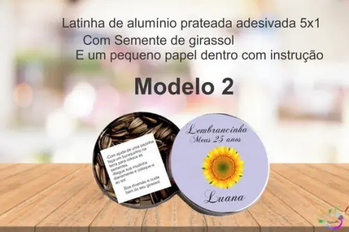 Latinha Semente Girassol-girassol
