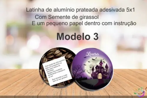 Latinha Semente Girassol-halloween#1
