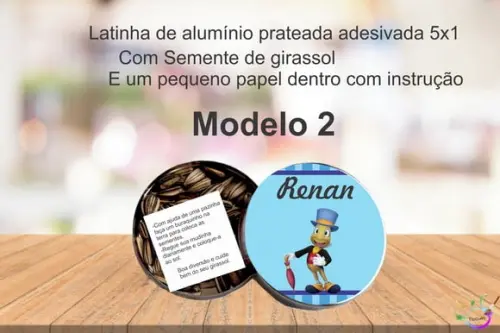 Latinha Semente Girassol-grilo Falante