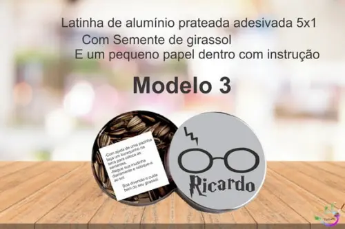 Latinha Semente Girassol-harry Potter-modelo 1