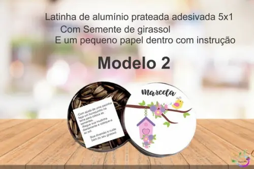 Latinha Semente Girassol-jardim Encantado