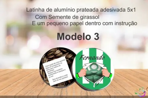 Latinha Semente Girassol-lanterna Verde