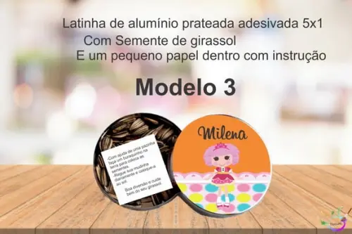 Latinha Semente Girassol-lalaloopsy