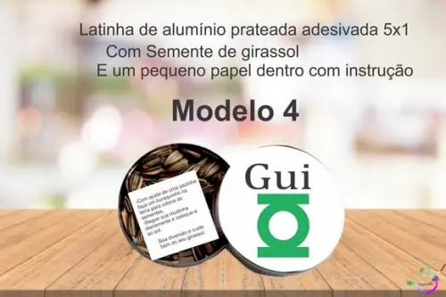 Latinha Semente Girassol-lanterna Verde