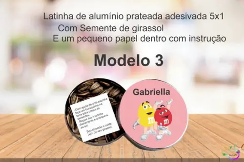 Latinha Semente Girassol-m&m