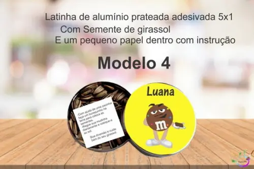 Latinha Semente Girassol-m&m