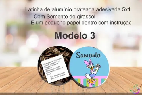Latinha Semente Girassol-margarida