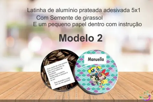 Latinha Semente Girassol-menina Super Poderosas