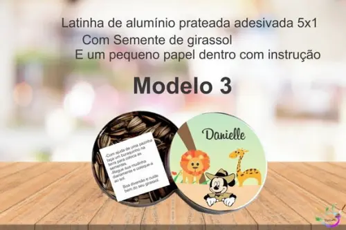 Latinha Semente Girassol-mickey Safari