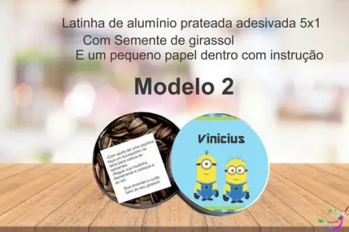 Latinha Semente Girassol-minions