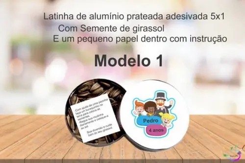 Latinha Semente Girassol-mundo Bita