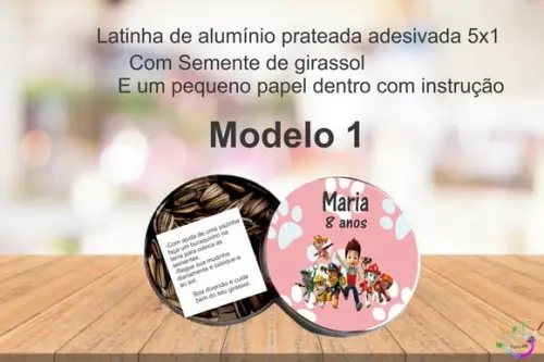 Latinha Semente Girassol-patrulha Canina
