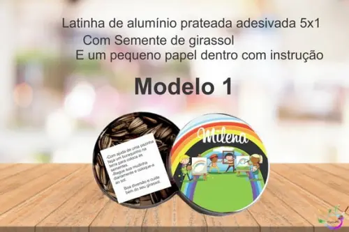 Latinha Semente Girassol-pintando o 7