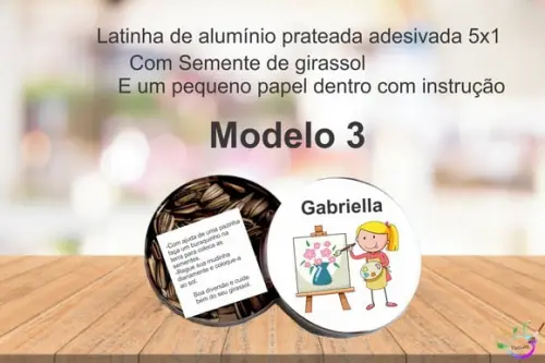 Latinha Semente Girassol-pintando o 7