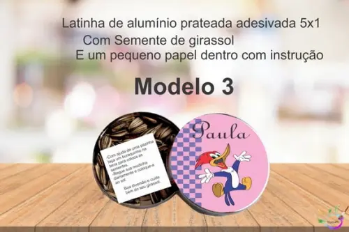 Latinha Semente Girassol-pica Pau