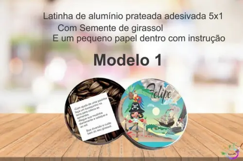 Latinha Semente Girassol-pirata