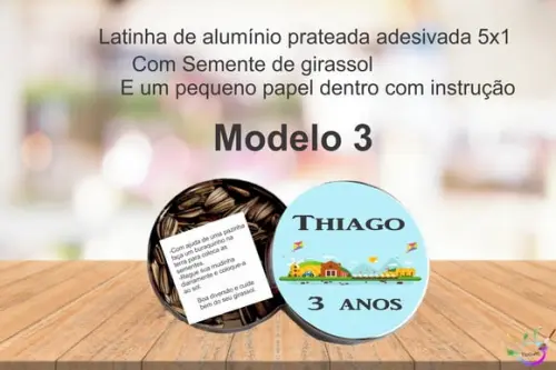 Latinha Semente Girassol-pipa e Catavento