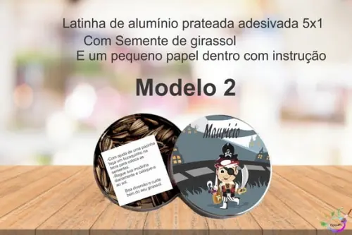 Latinha Semente Girassol-pirata