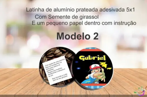 Latinha Semente Girassol-pokemon