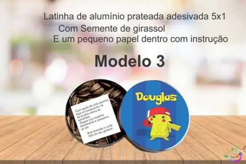 Latinha Semente Girassol-pokemon