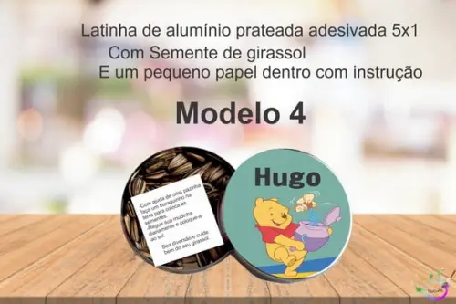 Latinha Semente Girassol-pooh