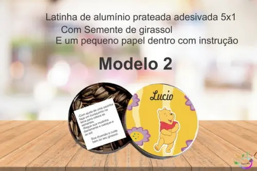 Latinha Semente Girassol-pooh