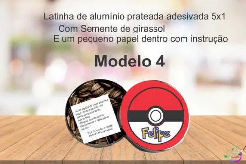 Latinha Semente Girassol-pokemon