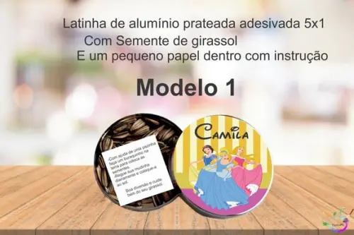 Latinha Semente Girassol-princesas