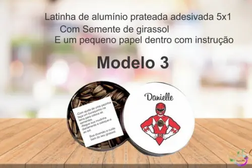 Latinha Semente Girassol-power Ranger
