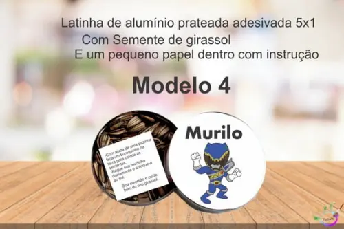 Latinha Semente Girassol-power Ranger