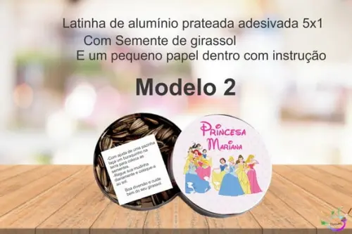 Latinha Semente Girassol-princesas