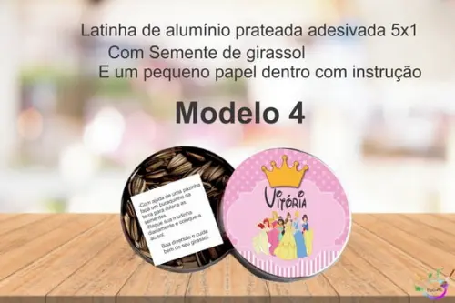 Latinha Semente Girassol-princesas