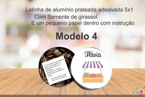 Latinha Semente Girassol-quitandinha