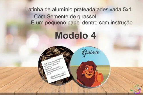 Latinha Semente Girassol-rei Leão