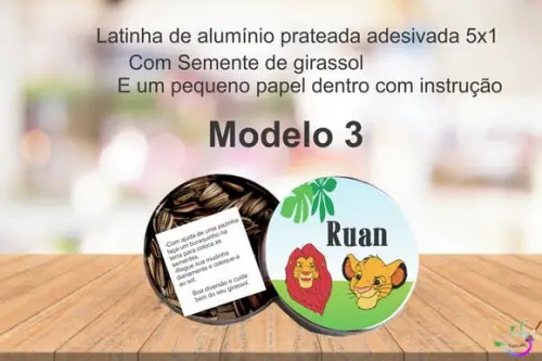 Latinha Semente Girassol-rei Leão