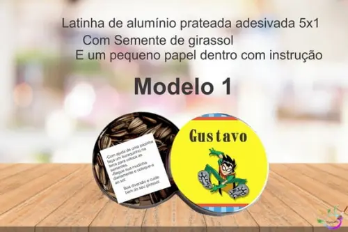 Latinha Semente Girassol-robin