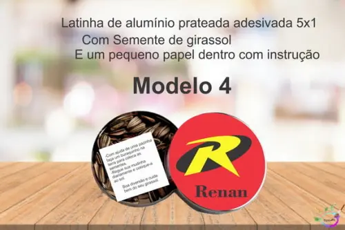 Latinha Semente Girassol-robin
