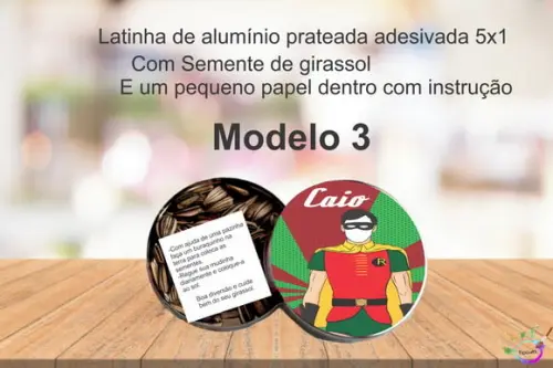 Latinha Semente Girassol-robin