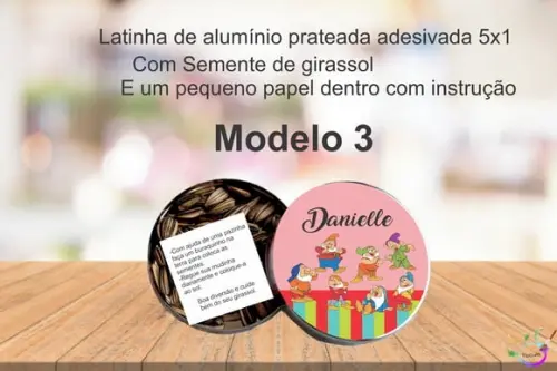 Latinha Semente Girassol-sete Anões