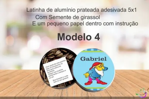 Latinha Semente Girassol-sete Anões